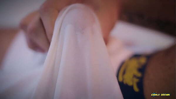 FANS EXCLUSIVE Latino Camilo Brown Jerks Cums Through White Boxers