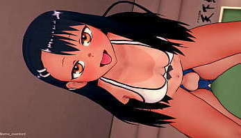 Nagatoro (adult version) wearing white bikini wants