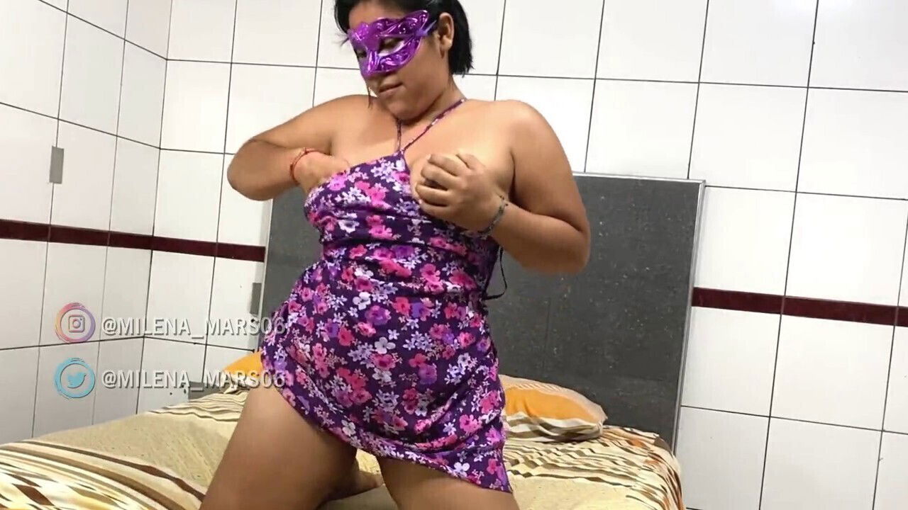 Curvy teenage cutie Milena Mars flaunts voluptuous body indulges some playful action