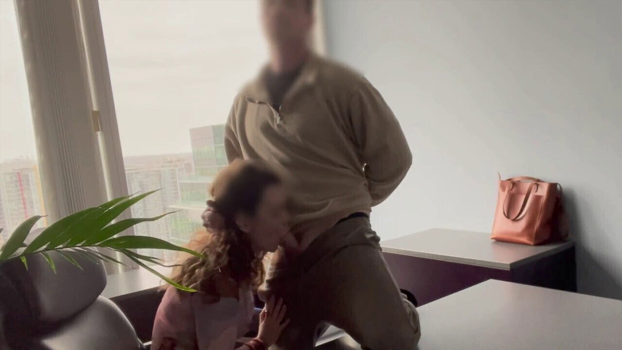 Sexy MILF boss gets pounded against office window