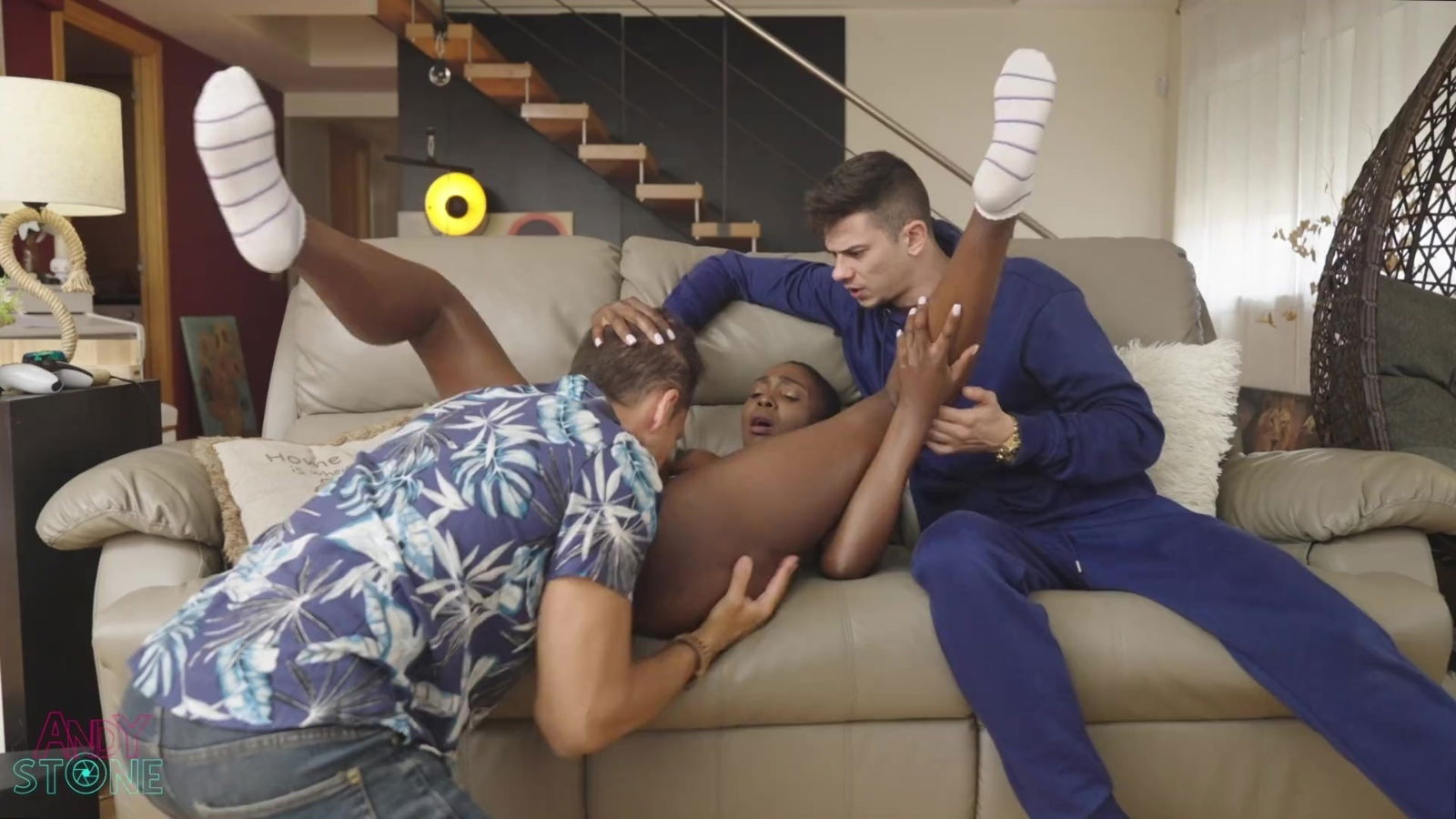 Ebony Milf gets pussy licked white next hubby