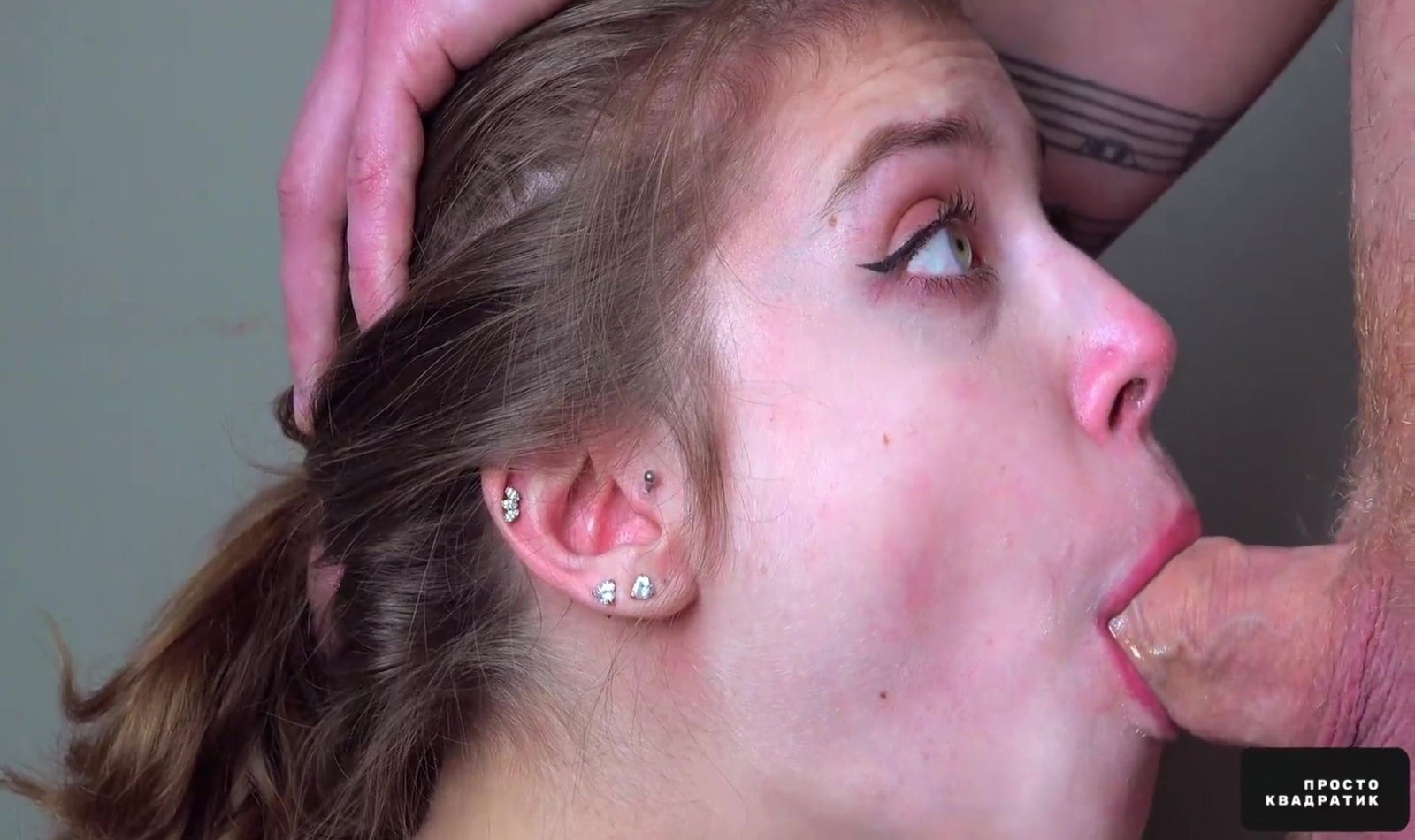 Stepsister Tasting Stepbrothers Close Deepthroat Blowjob Miha Nika