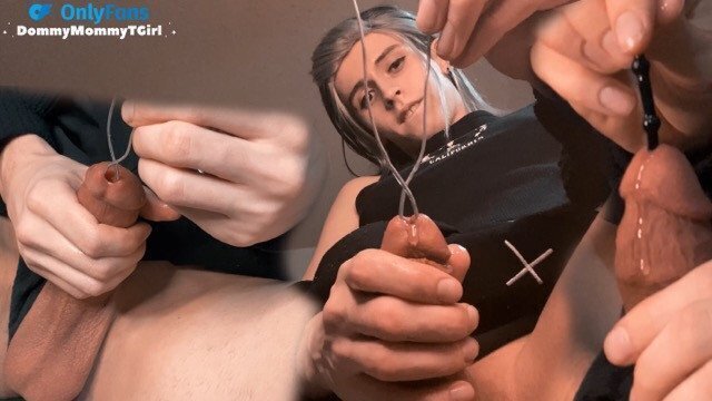 Shemale Sounding Deep Down Urethra Hole Stretching