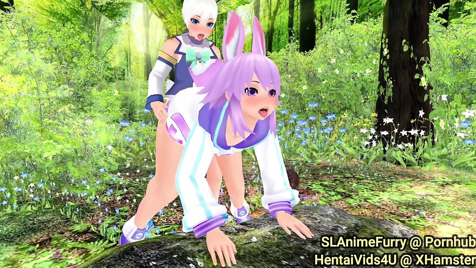 Neptune Bunny Standing From Behind Video SLAnimeFurry