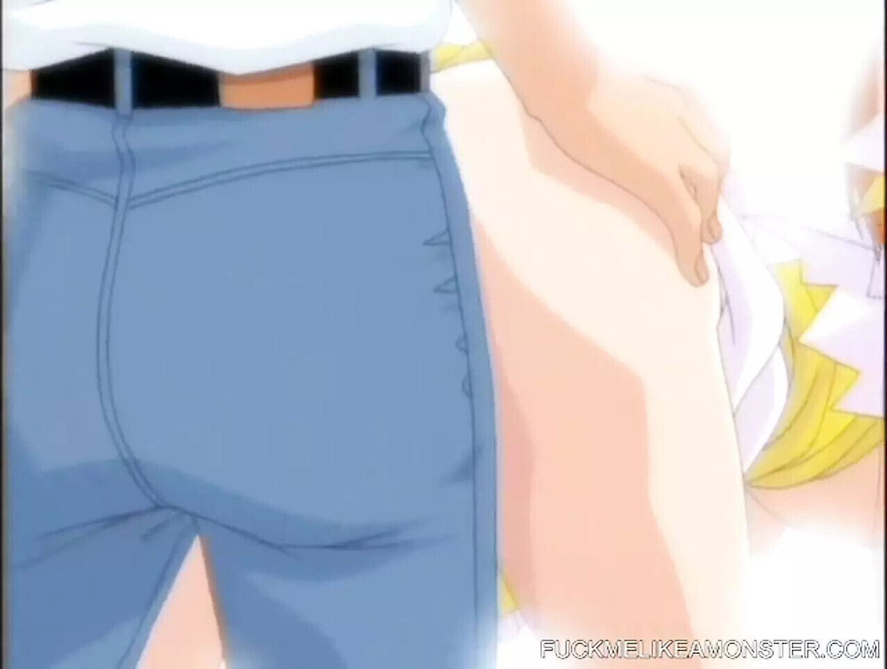 Sexy anime maid fucking hard dick