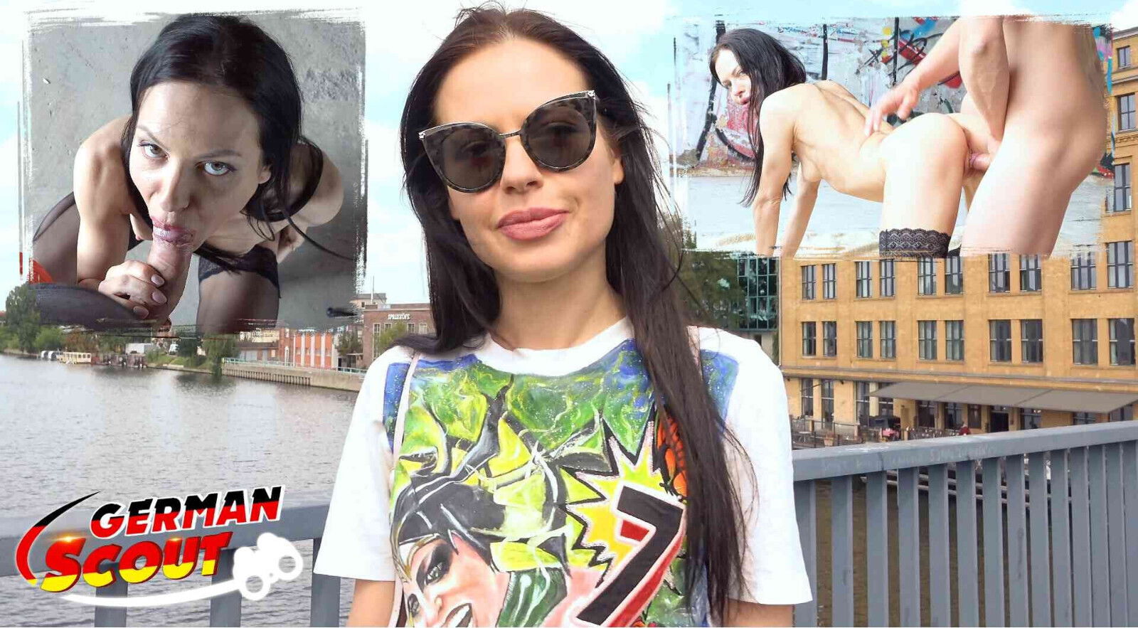 German scout Skinny milf Allatra pickup rough fuck lost place Berlin