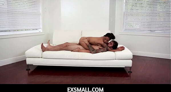 ExSmall Pervert stud fucks sexy teen Alicia Reigns couch