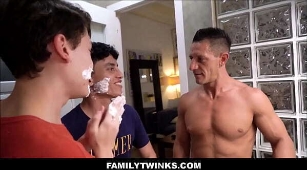 FamilyTwinks Latino Teen Stepson &amp_ Boyfriend Family Threesome With Hunk Stepdaddy Thirio, Danny Bianchi, Joaquin Santana