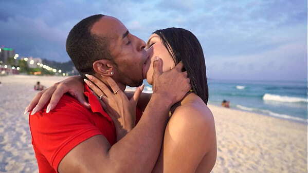 Brazilian &quot_Kendal&quot_, Debora Andrade walks almost naked street then fucked (Anal, ATM, public tease, dirty talk, beach, deep kiss) OB246