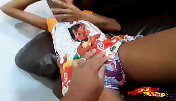 Playing with my virgin stepdaughter on the couch - teen masturbation