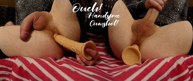 EXPLOSION! Femboy shoots huge prostate handsfree cumshot.