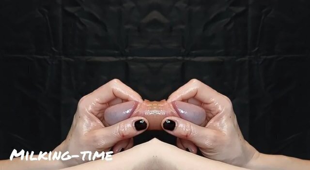 Milked Two-Eyed Two-Horned Flying Purple Semen-Shooter! (Milking-time)