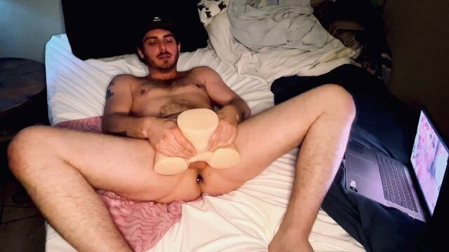 Fucked Cheap Doll While Watching Porn CUMSHOT!!