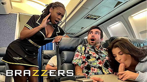 Lucky Gets Fucked With Flight Attendant Hazel Grace Private When LaSirena69 Comes &amp_ Joins 3some BRAZZERS