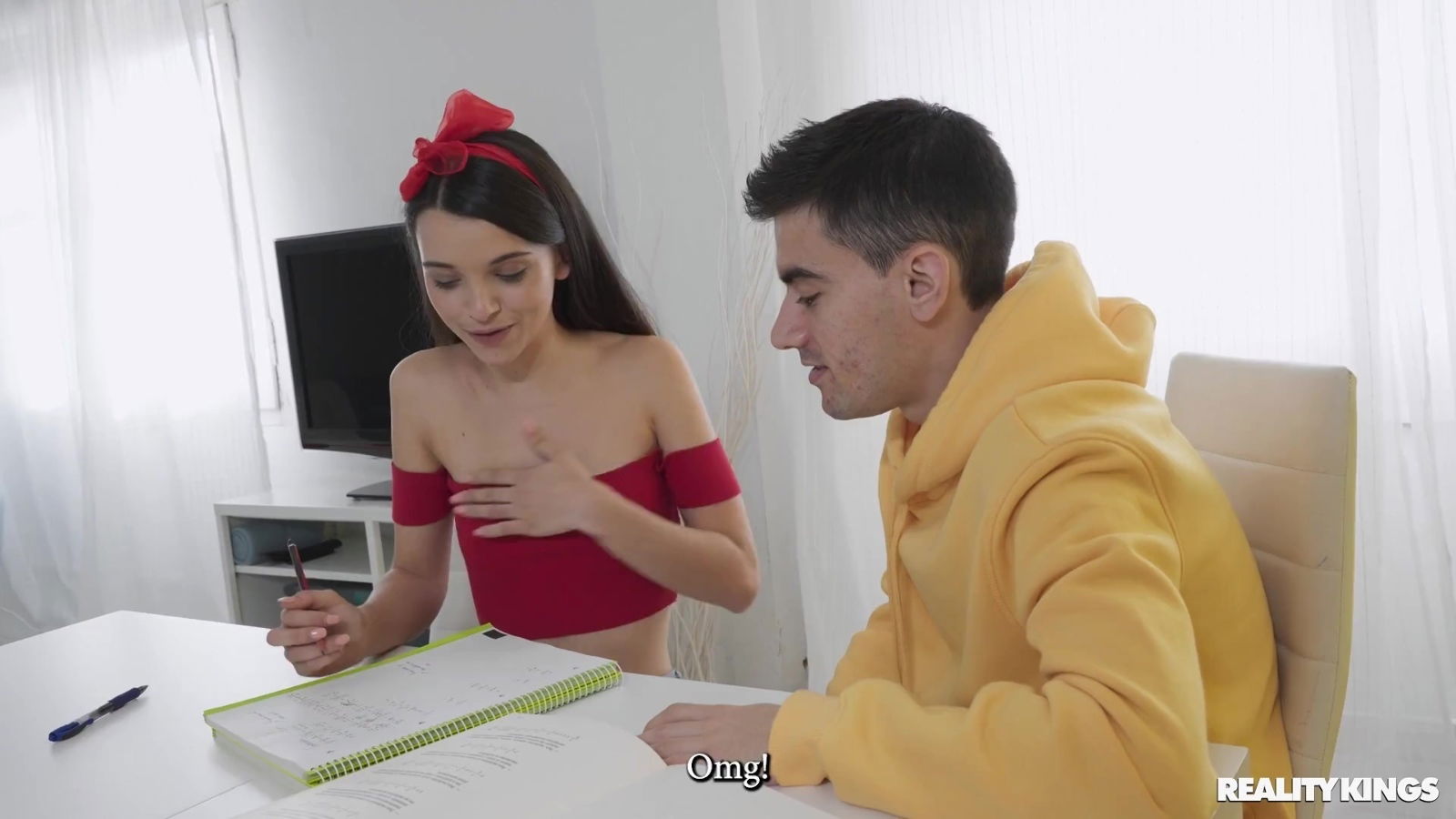 Young step-sis Ohana Petite decided ride step-bro's dick instead doing homework