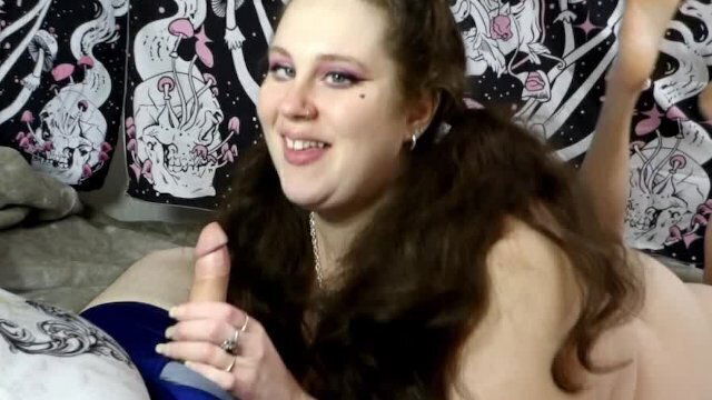 Chubby Girl Shows Feet While Deepthroating Cock, Fill Throat With Your