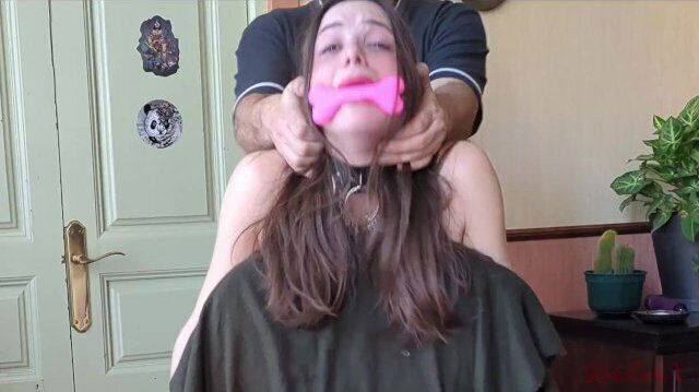 slave handcuffed chair cums with