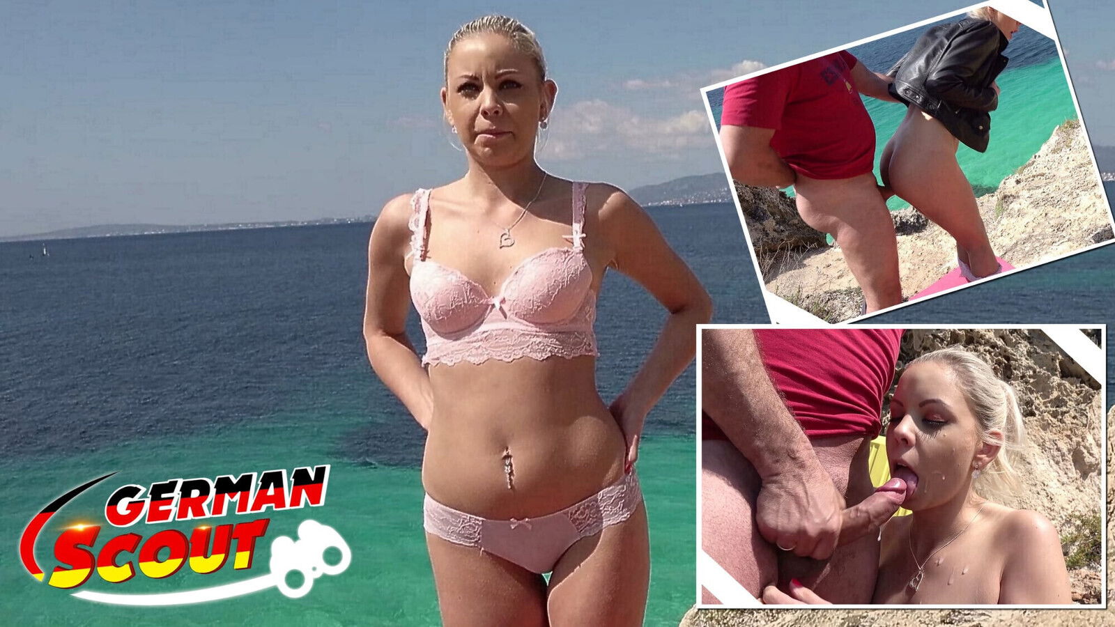 German Scout Cute Girl Julia Parker Seduce Casting Fuck Mallorca Beach
