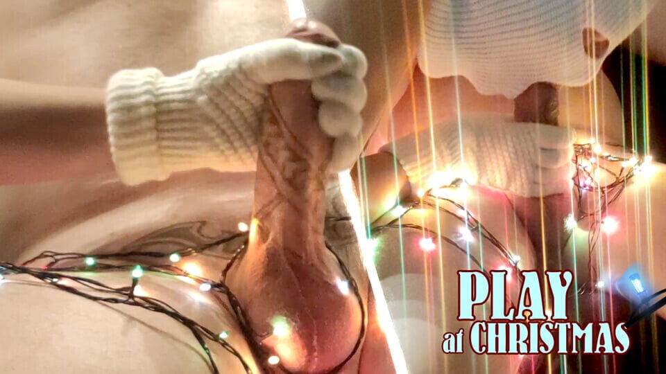 neighbor gave Christmas present with hands mouth.