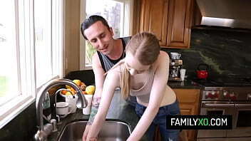 teen stepsister Grace pussy drilled horny stepbrother