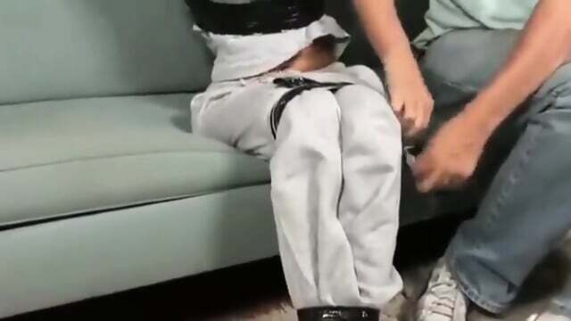 Blonde Training Suit Duct Tape Tied