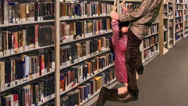 Cute Bookworm Fucked Male Librarian