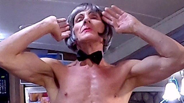 MuscleTrans-Bitch Curls Pounds then Masturbates Cums 6-feet 160Pound Tower Muscle