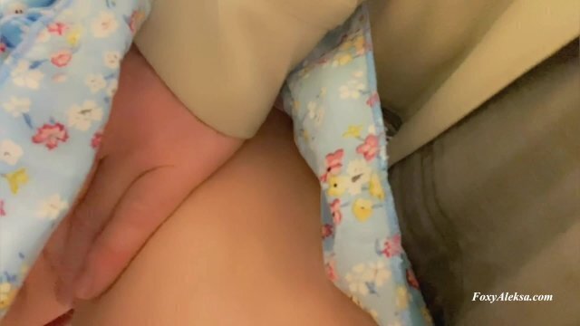 Dirty hobby. Petting subway. fingers under dress