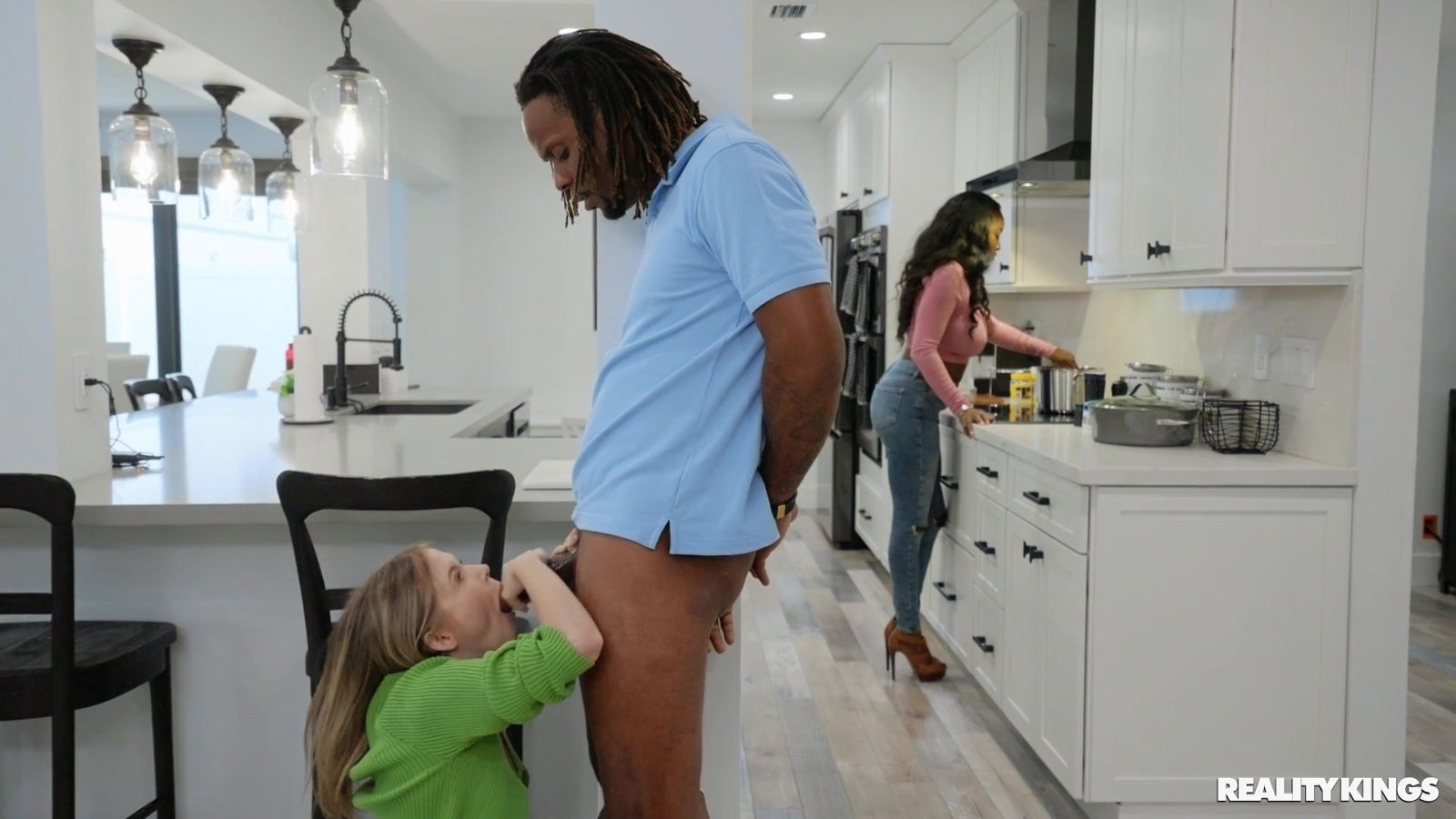 Horny ebony Naomi Foxxx spreads legs pleasured Lovelock