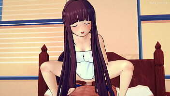 Horny Fern only wearing towel