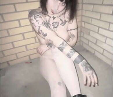 Outdoor topless smoking