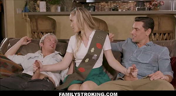 FamilyStroking Petite Blonde Stepdaughter Scout Shows Stepdad Stepbrother Makes Income Athena Fleurs