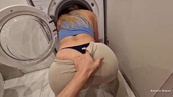 &quot_Help Me Stepbro, I'_m Stuck!!!&quot_ Rough fucked while stuck in washing machine