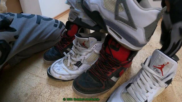 Cumshots friends trashed worn Spartan shoes