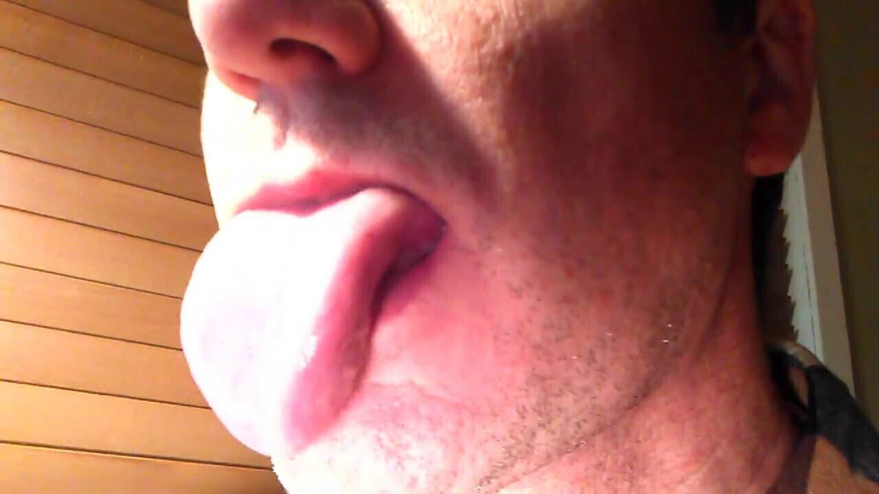 Drooling licking