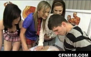 Anatomy lesson with five 18yo teens