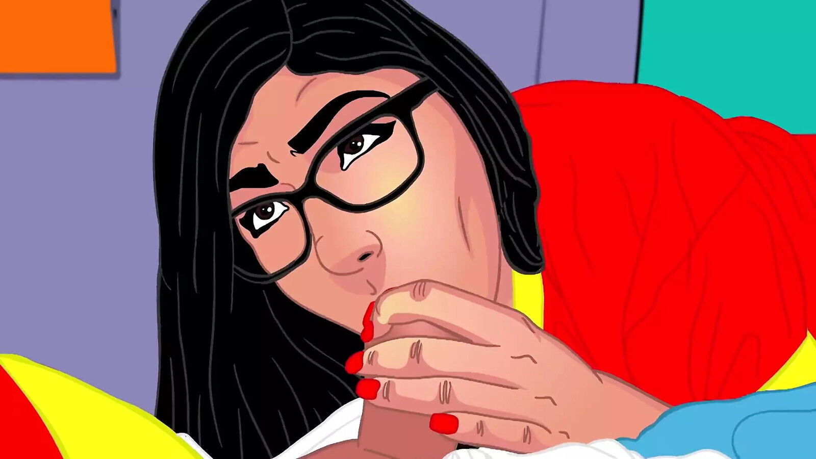 Mia's booty football blowjob smashdown