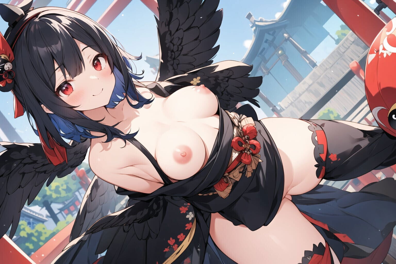 Anime Japanese Tengu Girl