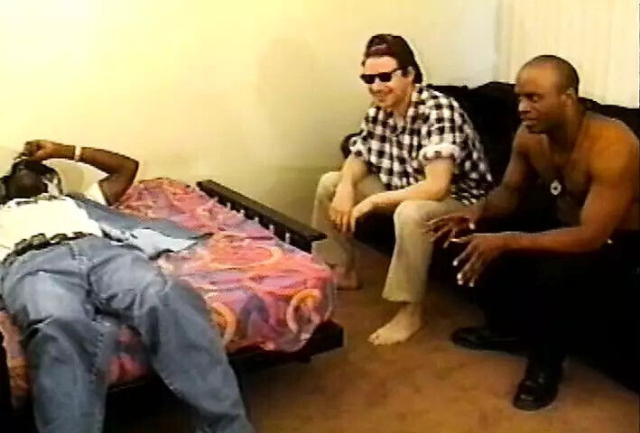 Hardcore interracial gangbang with superb slut