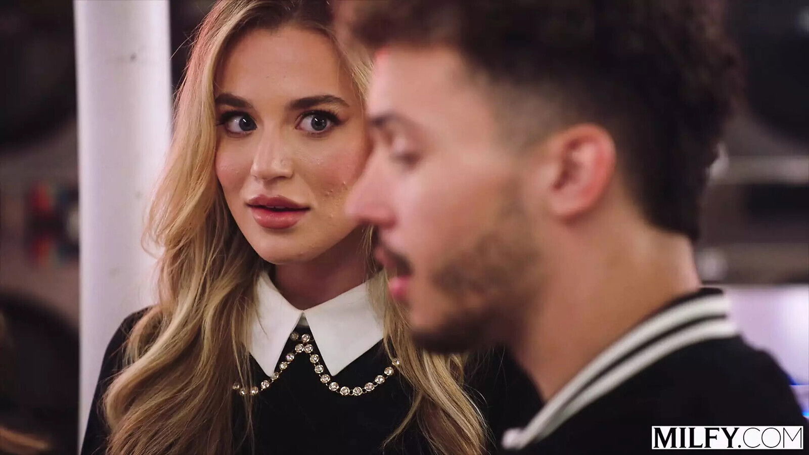 MILFY teacher Sarah teaches young couple fuck