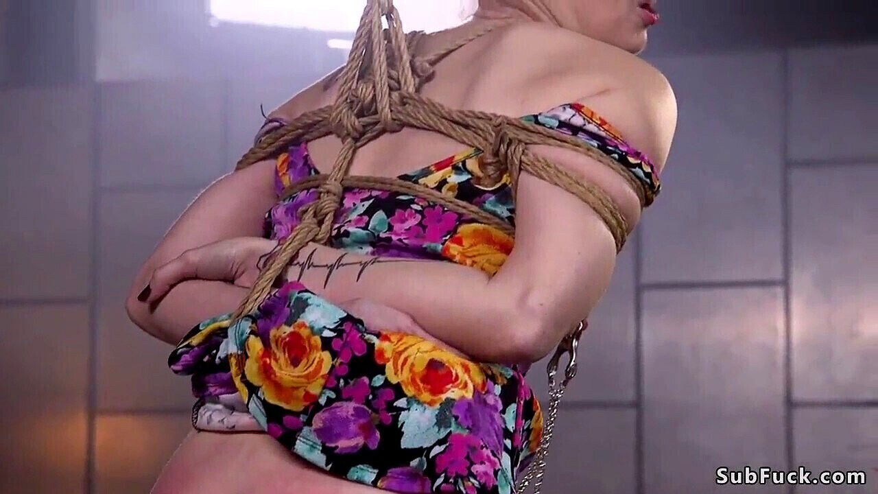 Dominant with massive hard-on abuses submissive tied brunette Delirious Hunter