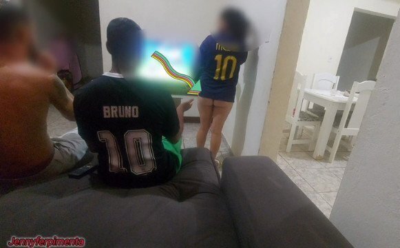 have with husband's friend because bet, horny ended doing