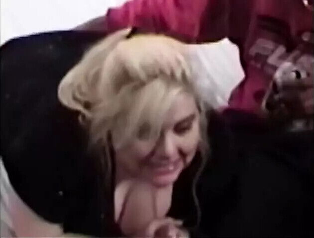 Chubby white whore gets banged black guys same time