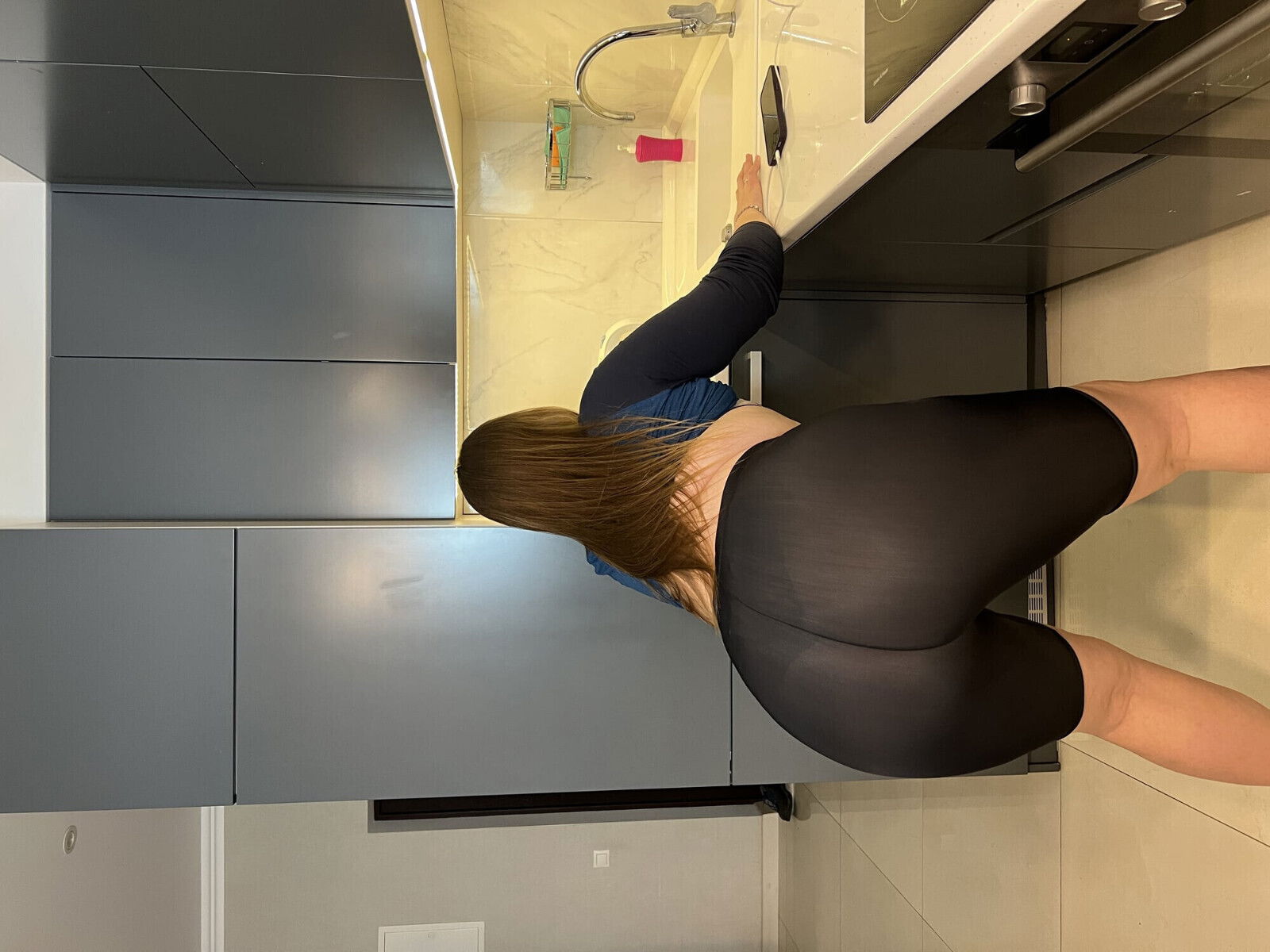 Fucked myself while going cook