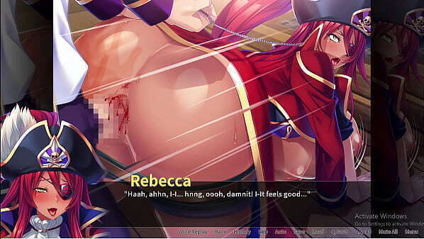 Pirate-booty bukkake buccaneer Rebecca scene