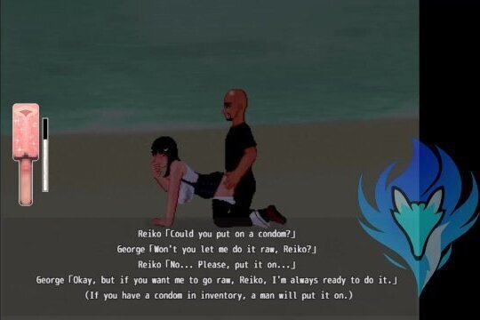 Pink Reiko (Hentai Game) night beach creampie public