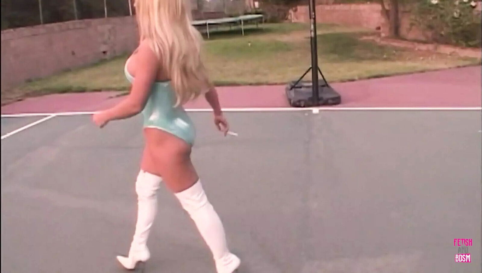 Blonde Bimbo with Fake Breasts Gets Perfect Drilling Huge Packed Guys