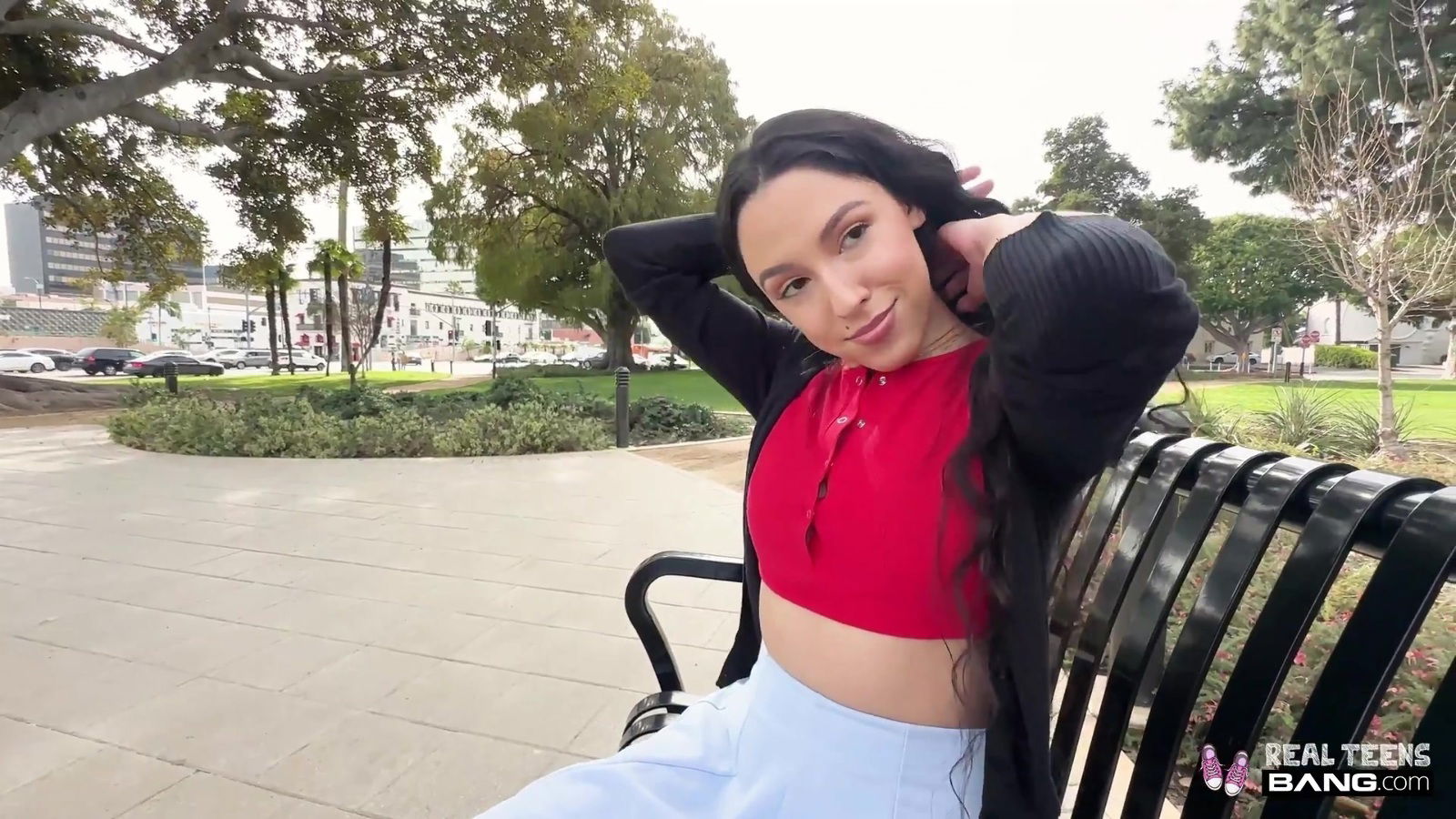 Selena enjoys while giving boyfriend nice blowjob