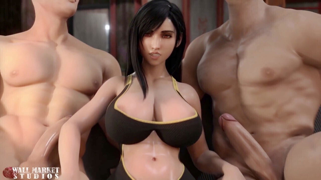 Hardcore cowgirl action Final Fantasy hentai featuring Tifa Lockhart