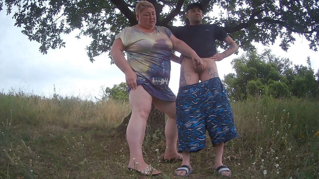 Naughty gives handjob park